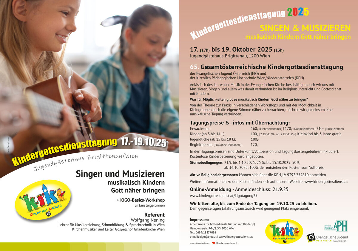 Kigotagung 25 Flyer musizierende Kinder